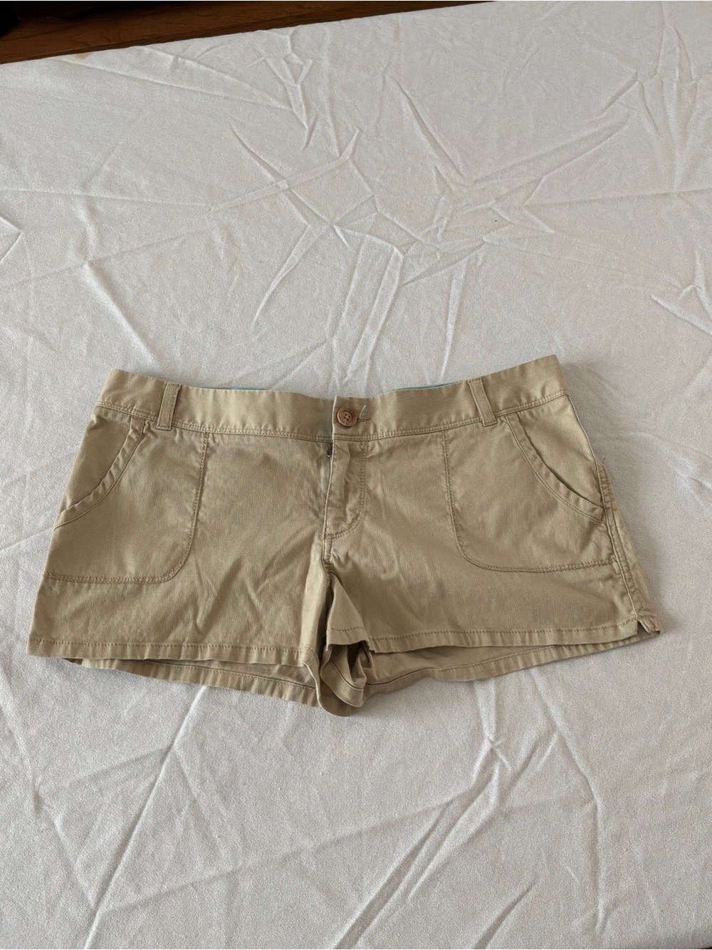 ******* Hang Ten Beige High-Waist Women's Shorts b5 *******